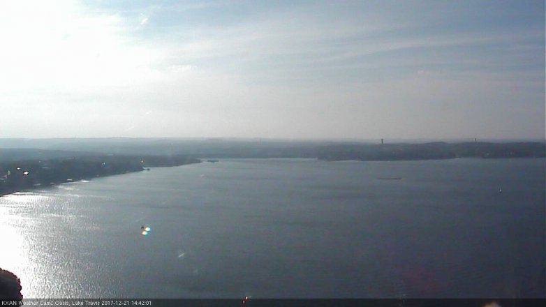 Lake Travis webcam, December 21, 2017 2:10 PM CT