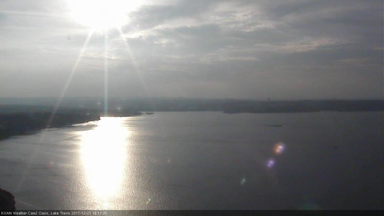 Lake Travis webcam, December 21, 2017 3:15 PM CT