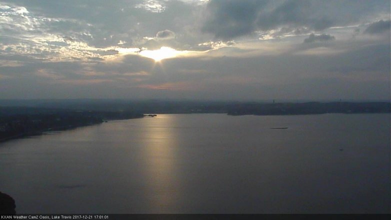 Lake Travis webcam, December 21, 2017 4:05 PM CT