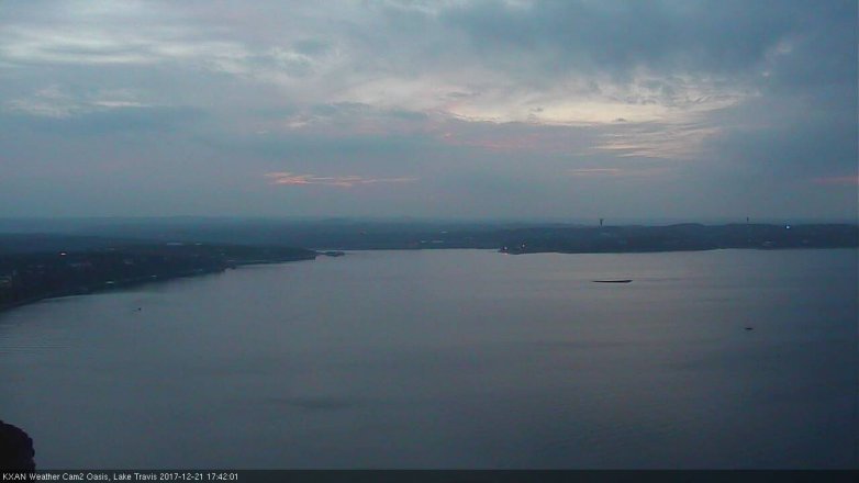Lake Travis webcam, December 21, 2017 4:45 PM CT