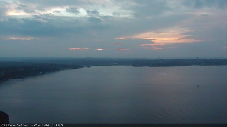 Lake Travis webcam, December 21, 2017 4:55 PM CT