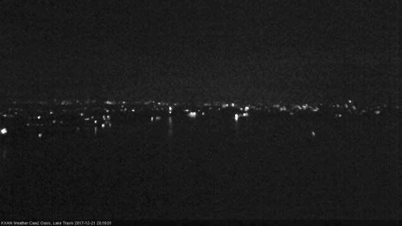 Lake Travis webcam, December 21, 2017 7:30 PM CT