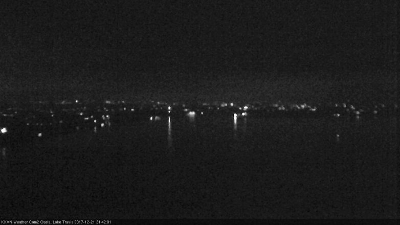 Lake Travis webcam, December 21, 2017 9:00 PM CT