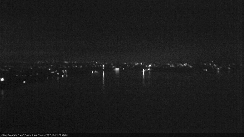 Lake Travis webcam, December 21, 2017 9:05 PM CT