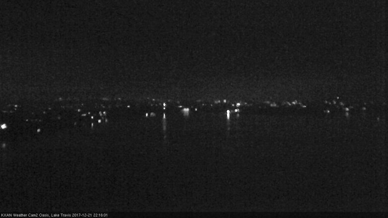 Lake Travis webcam, December 21, 2017 9:25 PM CT