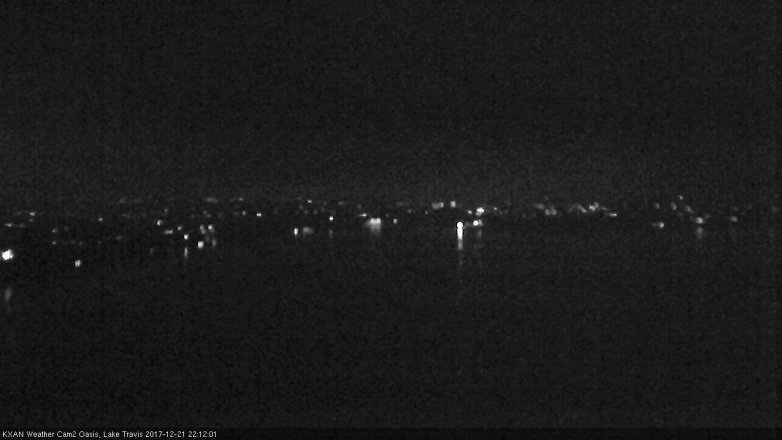 Lake Travis webcam, December 21, 2017 9:40 PM CT
