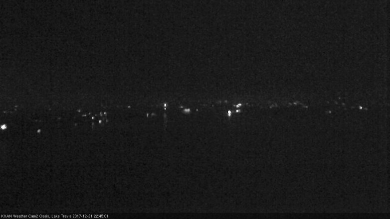 Lake Travis webcam, December 21, 2017 9:50 PM CT