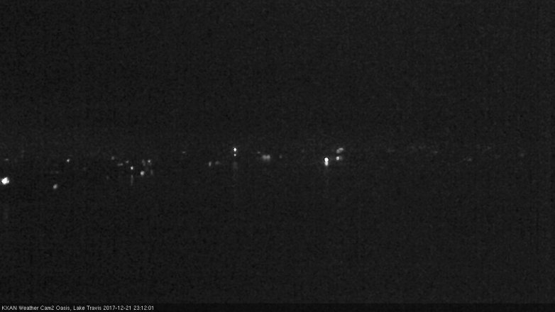 Lake Travis webcam, December 21, 2017 10:15 PM CT