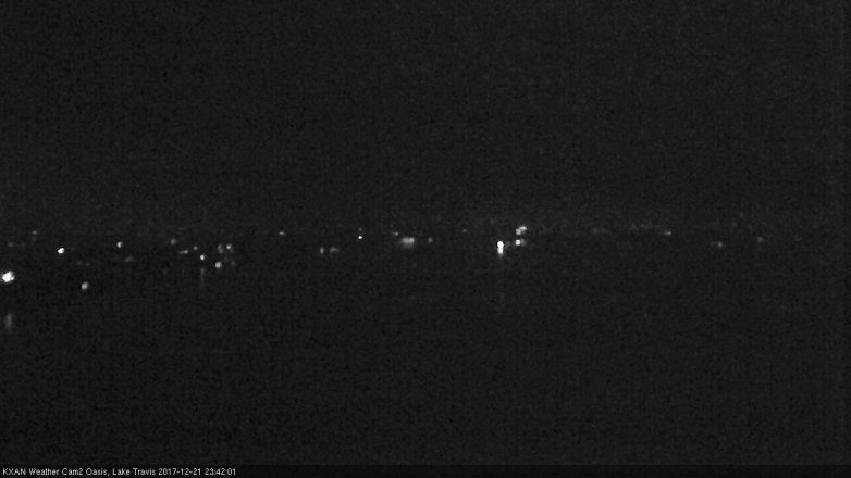 Lake Travis webcam, December 21, 2017 10:50 PM CT