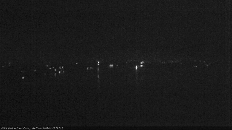Lake Travis webcam, December 21, 2017 11:20 PM CT