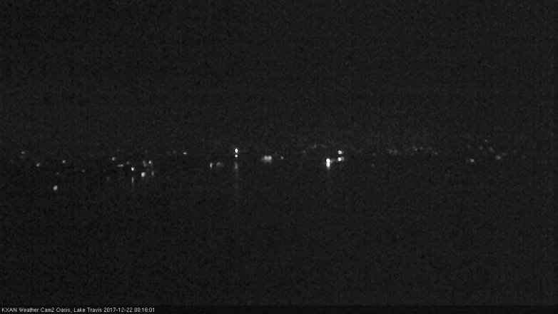 Lake Travis webcam, December 21, 2017 11:25 PM CT
