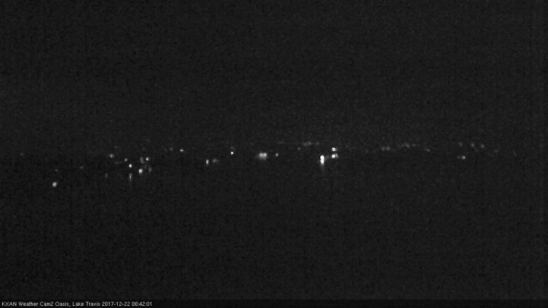 Lake Travis webcam, December 21, 2017 11:45 PM CT