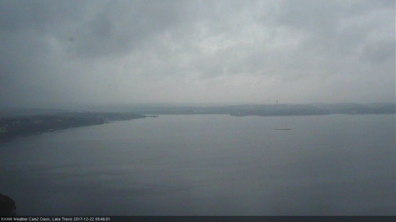 Lake Travis webcam, December 22, 2017 9:00 AM CT