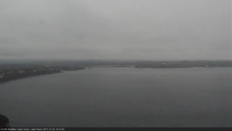 Lake Travis webcam, December 22, 2017 1:35 PM CT