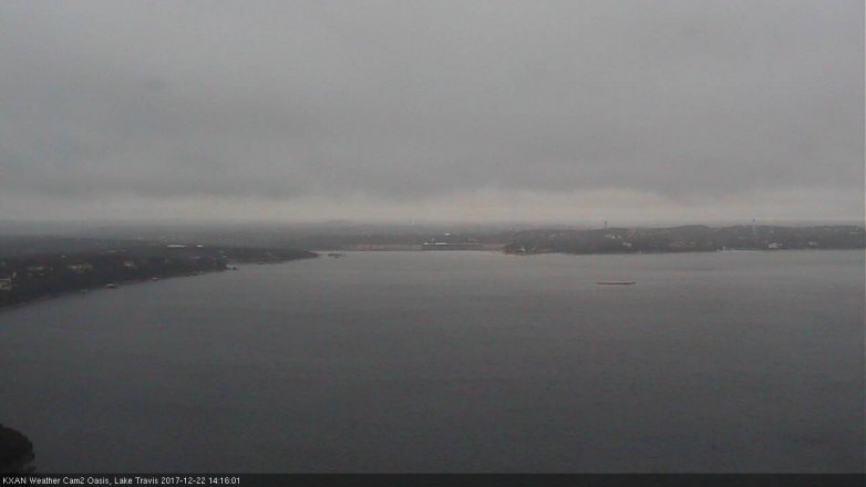 Lake Travis webcam, December 22, 2017 1:40 PM CT