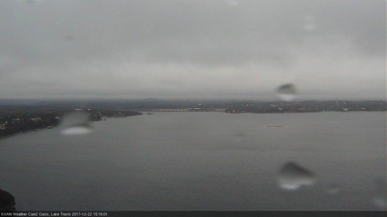 Lake Travis webcam, December 22, 2017 2:35 PM CT