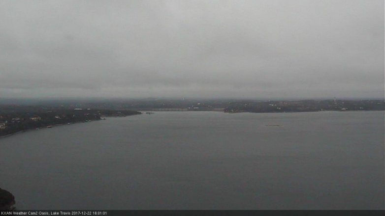 Lake Travis webcam, December 22, 2017 3:25 PM CT