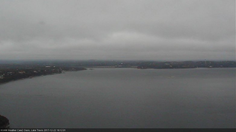 Lake Travis webcam, December 22, 2017 3:30 PM CT