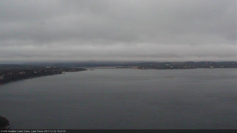 Lake Travis webcam, December 22, 2017 3:45 PM CT
