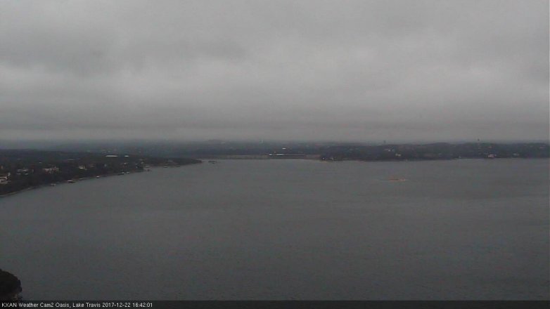 Lake Travis webcam, December 22, 2017 3:55 PM CT
