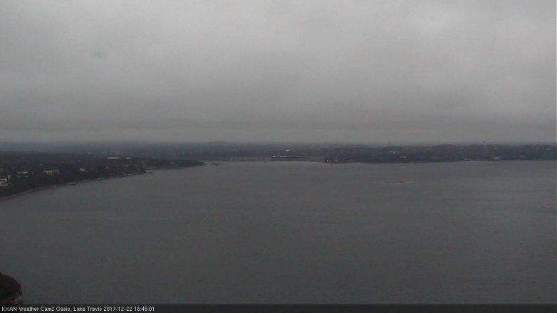 Lake Travis webcam, December 22, 2017 4:10 PM CT