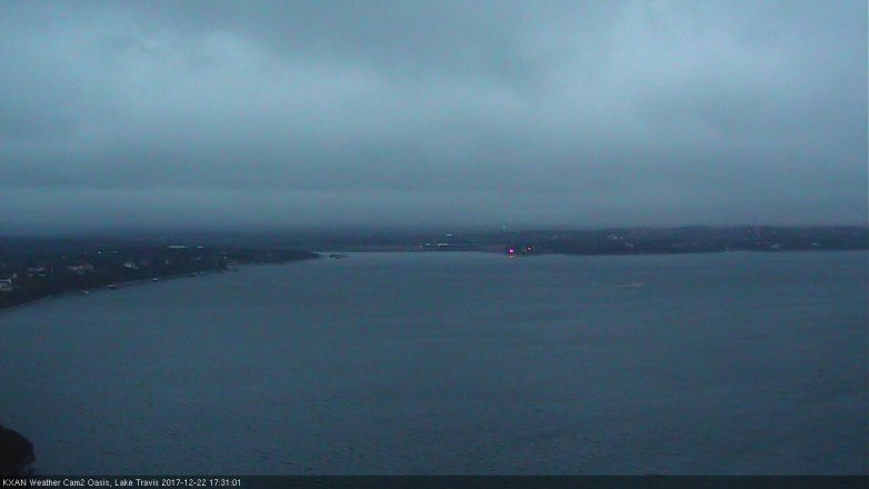 Lake Travis webcam, December 22, 2017 4:55 PM CT
