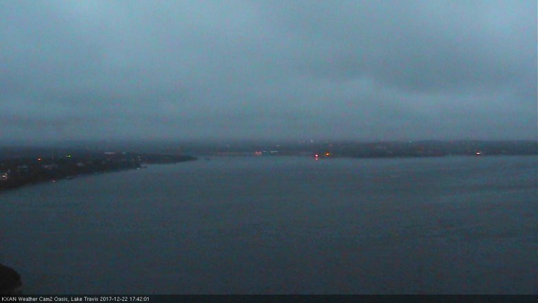 Lake Travis webcam, December 22, 2017 5:05 PM CT