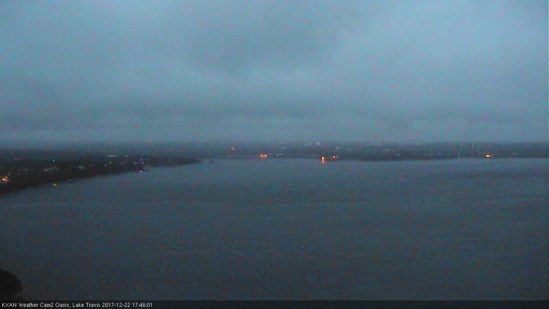 Lake Travis webcam, December 22, 2017 5:10 PM CT