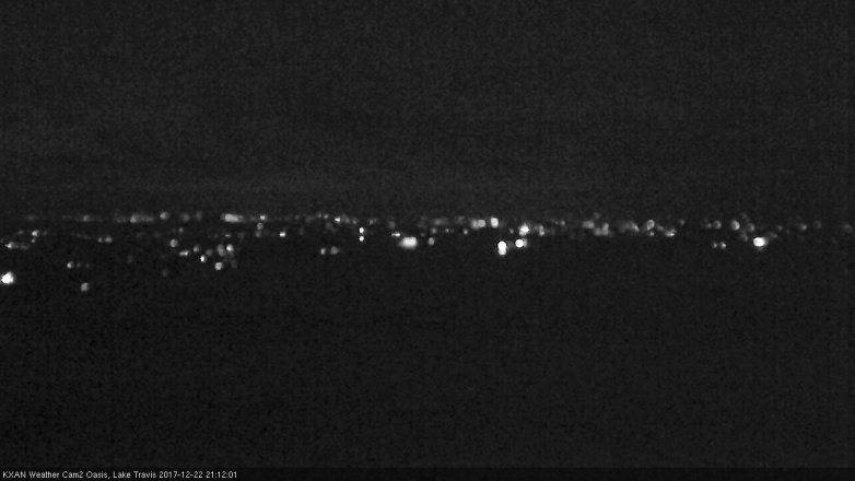 Lake Travis webcam, December 22, 2017 8:15 PM CT