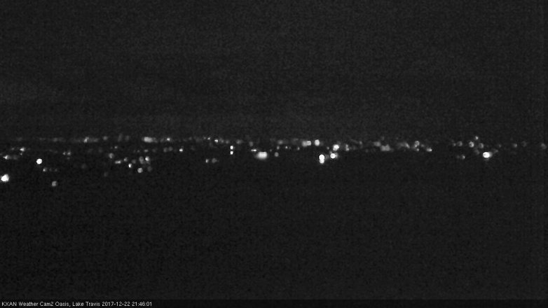 Lake Travis webcam, December 22, 2017 8:50 PM CT