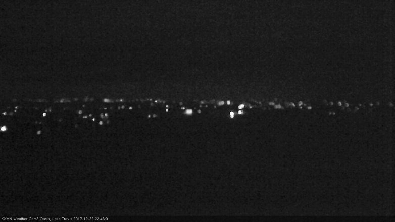 Lake Travis webcam, December 22, 2017 10:00 PM CT