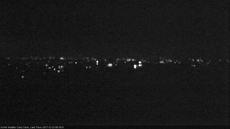 Lake Travis webcam, December 22, 2017 11:45 PM CT