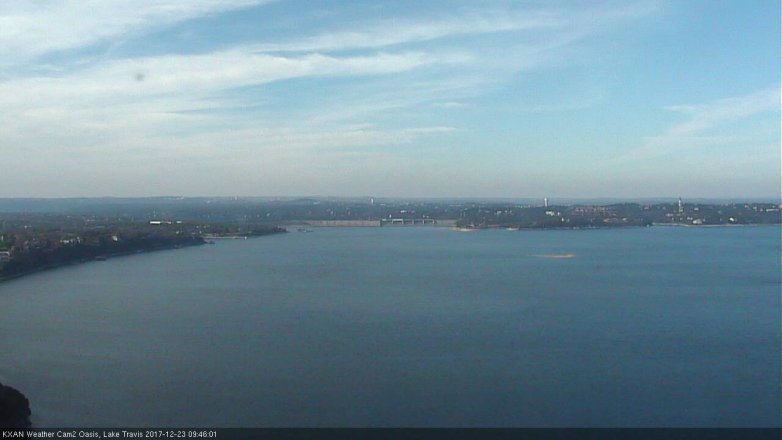 Lake Travis webcam, December 23, 2017 9:00 AM CT