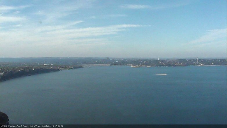 Lake Travis webcam, December 23, 2017 9:10 AM CT