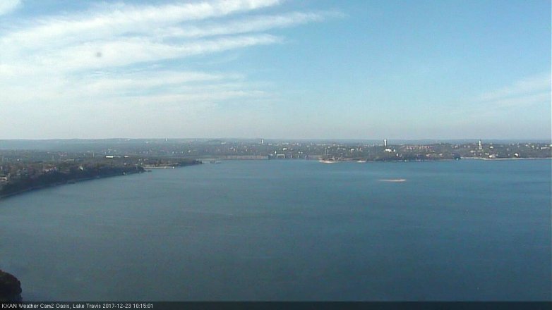 Lake Travis webcam, December 23, 2017 9:25 AM CT