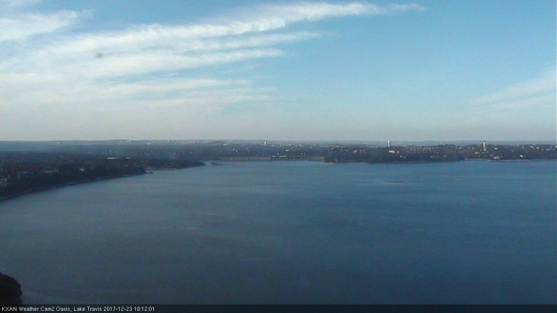 Lake Travis webcam, December 23, 2017 9:40 AM CT