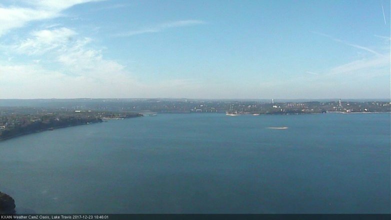 Lake Travis webcam, December 23, 2017 9:55 AM CT
