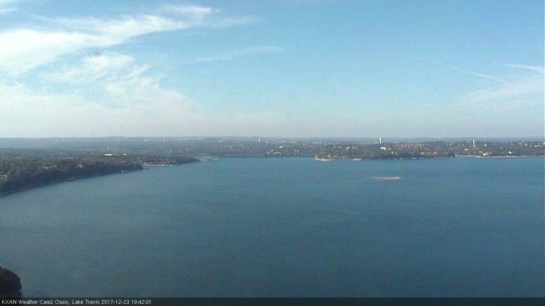 Lake Travis webcam, December 23, 2017 10:00 AM CT