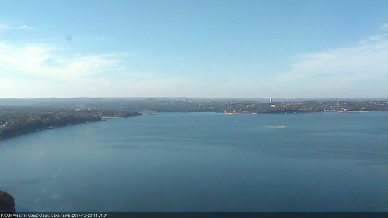Lake Travis webcam, December 23, 2017 10:50 AM CT