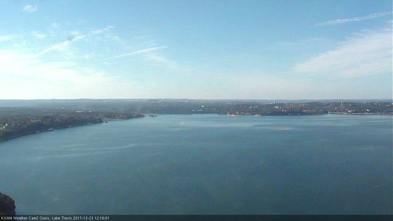 Lake Travis webcam, December 23, 2017 11:35 AM CT
