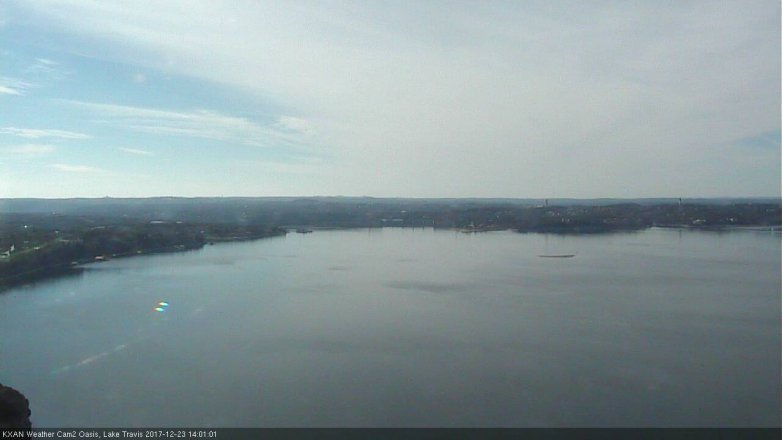 Lake Travis webcam, December 23, 2017 1:25 PM CT