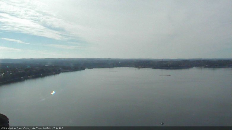Lake Travis webcam, December 23, 2017 1:40 PM CT