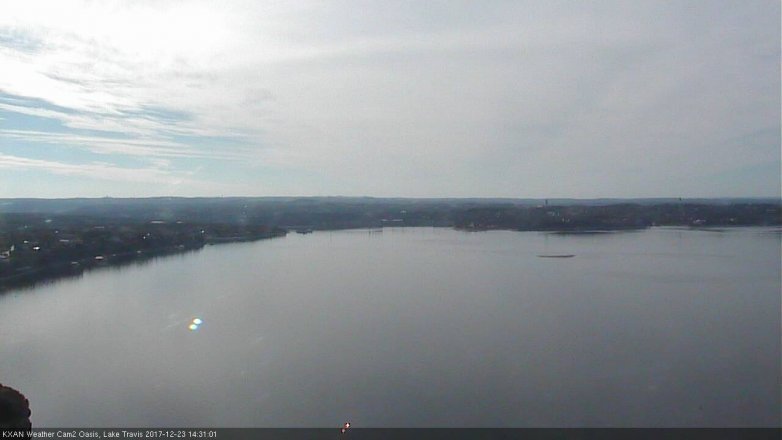 Lake Travis webcam, December 23, 2017 1:45 PM CT