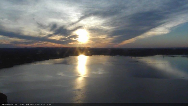 Lake Travis webcam, December 23, 2017 4:40 PM CT