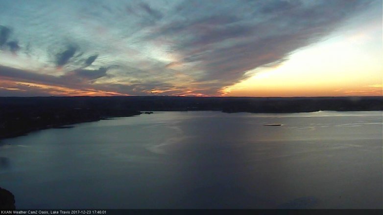 Lake Travis webcam, December 23, 2017 4:55 PM CT