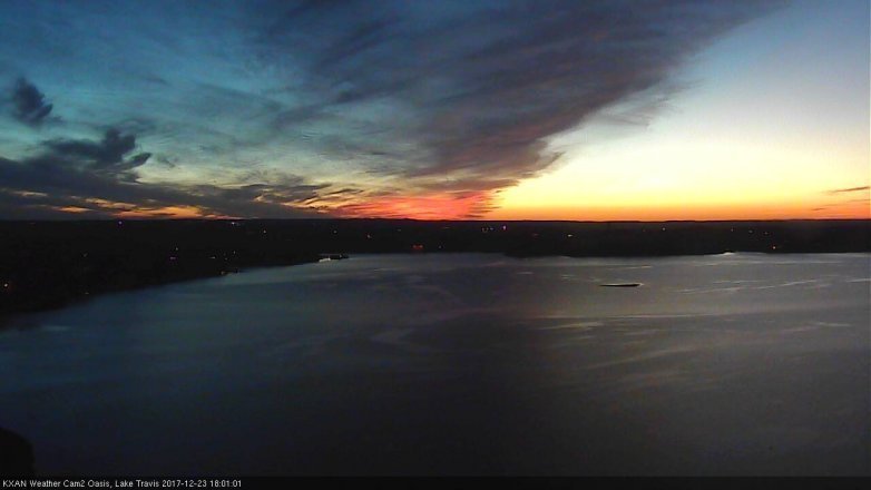 Lake Travis webcam, December 23, 2017 5:05 PM CT