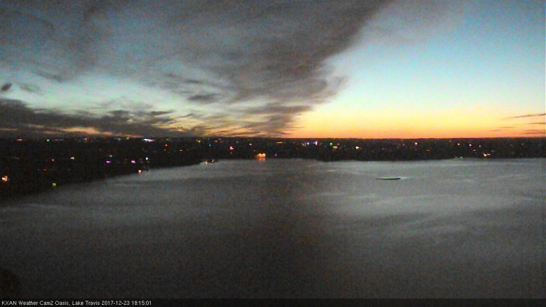 Lake Travis webcam, December 23, 2017 5:20 PM CT