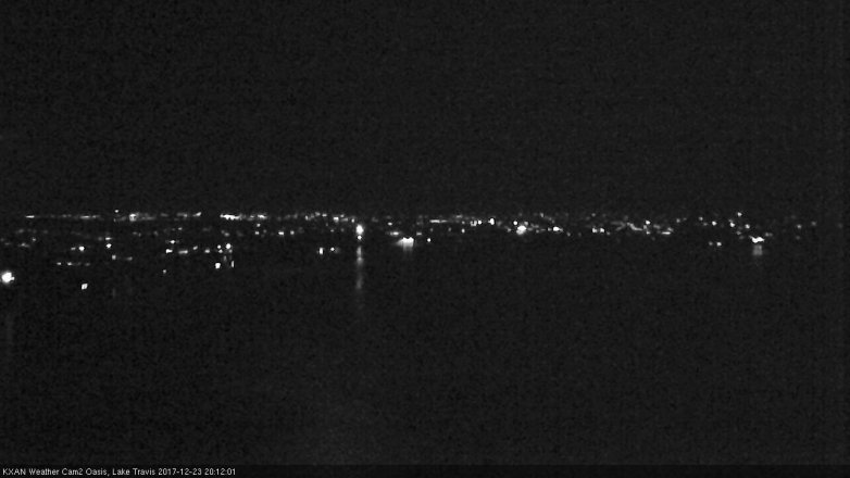 Lake Travis webcam, December 23, 2017 7:35 PM CT