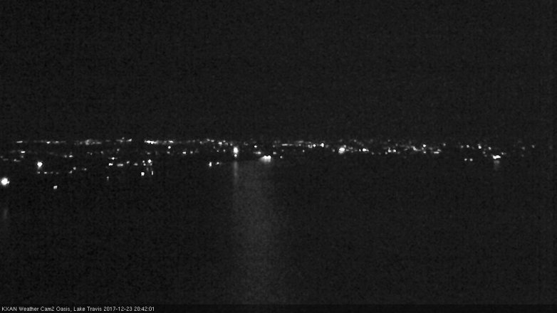 Lake Travis webcam, December 23, 2017 8:00 PM CT