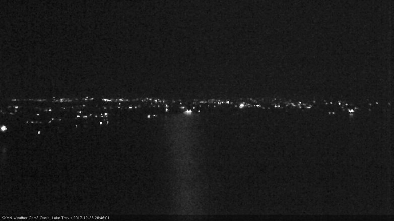 Lake Travis webcam, December 23, 2017 8:05 PM CT